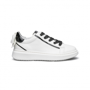 Sneaker bianca con fiocco NeroGiardini