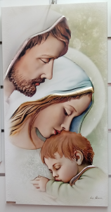 Capoletto Made in Italy Luigi Pesaresi per Estego raffigurante La sacra Famiglia cm. 34 x 65 