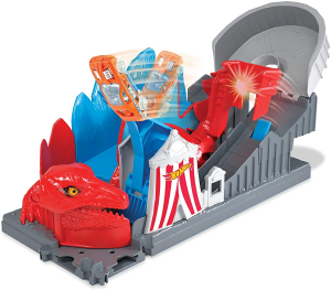 Mattel - Hot Wheels Pista Dinosauro Attacco alle Montagne Russe