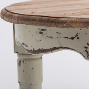 Denber - Tavolino da salotto in legno di pino colore naturale e bianco in stile contemporaneo, dimensioni 120 x 64 x 42 cm.