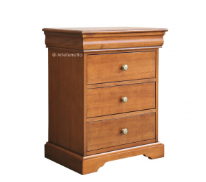 Wooden bedside table Louis Philippe style