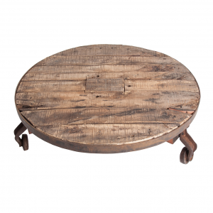 Coffe table - Tavolino da salotto in legno di mango colore naturale con effetto vissuto, dimensioni  90 x 90 x 28 cm.