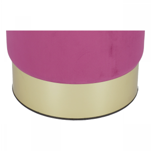 Pouf contenitore rotondo glamour fucsia