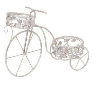Bicicletta portavasi in ferro bianco