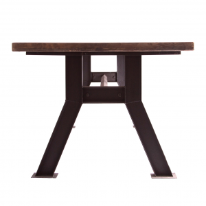 Pinsk - Tavolo in legno di pino e ferro colore naturale invecchiato in stile industrial, dimensioni 280 x 100 x 78 cm.