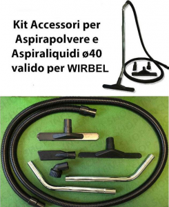 929 tubo flessibile e Accessori per Aspirapolvere e Aspiraliquidi ø40 valido per WIRBEL