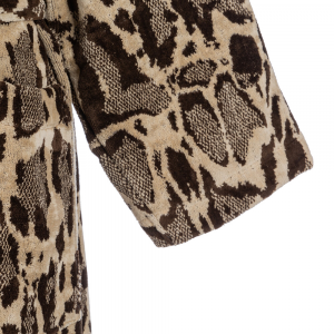 Roberto Cavalli unisex sponge bathrobe with hood LINX brown