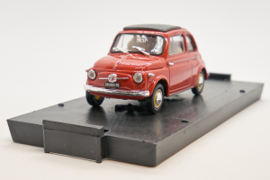 Fiat Nuova 500 1959 Coral Red 1/43 Brumm 100% Made In Italy