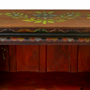 Credenza tibetana in legno massello dipinta a mano