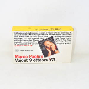 Videocassetta Vajont 9 Ottobre '63 Marco Paolini + Libro