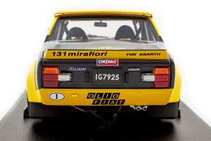 Fiat 131 Abarth New Zeland 1977 #1 Black Yellow 1/18 Kyosho