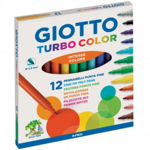 Fila - Giotto Turbo Color 12 Pennarelli a Punta Fine