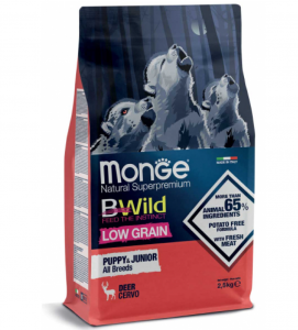 Monge - BWild Low Grain - All Breeds Puppy&Junior - Cervo - 12 kg