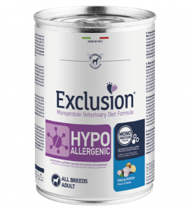Exclusion - Veterinary Diet Canine - Hypoallergenic - 400g x 6 lattine