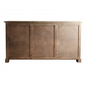 Loen - Credenza 2 ante e 3 cassetti, in legno di pino invecchiato stile industriale, dimensioni 160 x 45 x 85 cm.