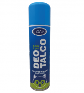 Tewua - Deodorante al talco per cani e gatti - Aereosol 250 ml