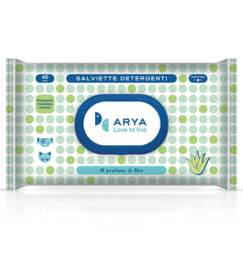 Arya - Salviette Detergenti - 3 confezioni da 40 salviette