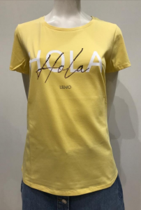 LIU JO TA1211J5972 T-shirt con stampa e applicazioni 