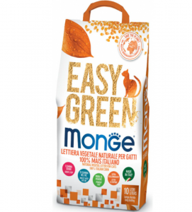 Monge - Easy Green - Lettiera vegetale e agglomerante - Mais - 10 lt