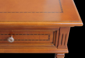 2 drawer inlaid desk