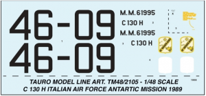 LOCKHEED C 130 H HERCULES A.M.I. ANTARTIC MISSION 1989