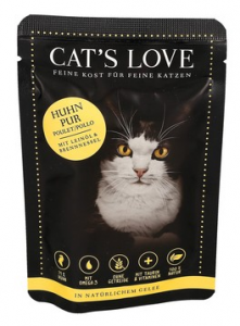 CAT'S LOVE - Adult POLLO  con olio di lino e ortica 85 gr.