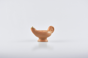 Lucerna ceramica color terracotta cm. 14