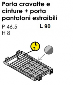 PORTAPANTALONI ESTRAIBILE ARMADIO BATTENTE VOLO 2022 by COLOMBINI CASA