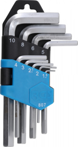 Serie chiavi a brugola maschio esagonale mm 1,5 - 10 BGS 807