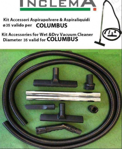 KIT Tuyau Flexible et accessoires Aspirapolvere & Aspiraliquidi ø35 (tubo diametro 32) valido pour COLUMBUS