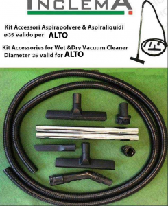 KIT Tuyau Flexible et accessoires Aspirapolvere & Aspiraliquidi ø35 (tubo diametro 32) valido pour ALTO