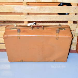 Suitcase Vintage In Fiber Adams Color Caramel 75x43x22 Cm