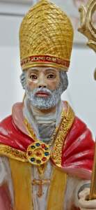 Statua Made in Italy  San Valentino Vescovo e Martire cm. 23 in marmo-resina 