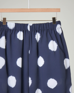 Pantaloni cropped blu a pois bianchi 3-4 anni