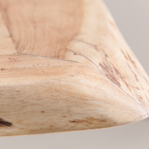 Lawton - Tavolo bar in legno di acacia con base in ferro, colore naturale stile vintage, dimensioni 80 x 80 x 78 cm.