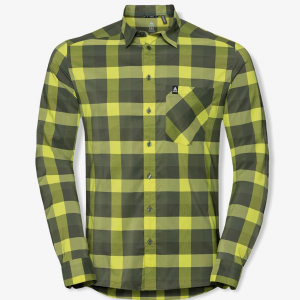 Odlo - Shirt l/s NIKKO CHECK Verde