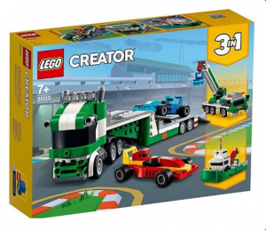 LEGO Creator 31113 - Trasportatore di Auto da Corsa con Rimorchio Gru e Rimorchiatore 3 in 1