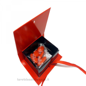 Portaconfetti libro Rosso per Laurea 7x6x3 cm - Scatole laurea
