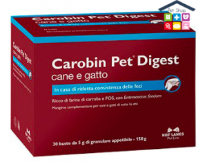 NBF LANES | Carobin Pet Digest - Integratore Intestinale Granulare / 30 Buste da 5 Gr