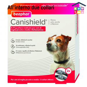Beaphar Canishield® – Collare Antiparassitario – Per Cani Di Taglia Piccola E Media – Confezione X2 risparmio