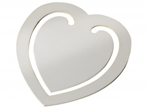 Segnalibro cuore grande argento silver plated cm.8,3x7,8x0,2h