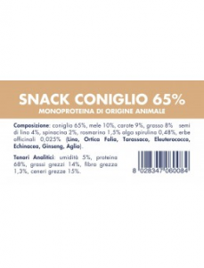 VET LINE - Cane Snack Coniglio 80 gr