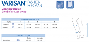 Gambaletti CCL1 Punta chiusa Cotone Varisan Fashion For Man 18/21mmHg 