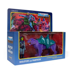 Masters of the Universe ReAction: 2 pack SKELETOR ON PANTHOR by Super 7