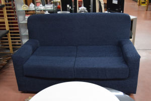Sofa Blue 2 Seats New In Fabric Removable Cover