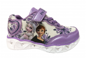 Elsa e Anna Primavera Estate 25/32 Licenza Ufficiale Disney Frozen Movie Disney Bambina Scarpe in Tela Sneakers Basse con Lucei LED 
