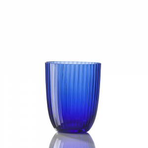 Water Glass Idra Striped Blue