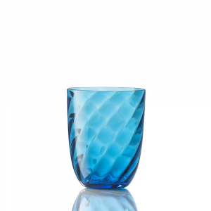 Water Glass Optic Twisted Aquamarine