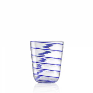 Water Glass Twist Blue