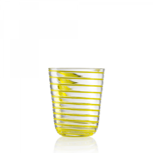 Water Glass Twist Yellow